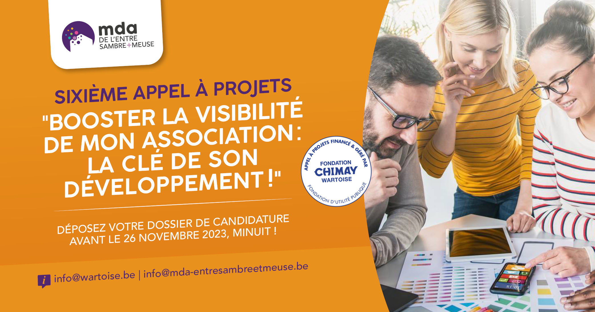 Sixième appel à projets "Booster la visibilité de mon association : la clé de son développement !"